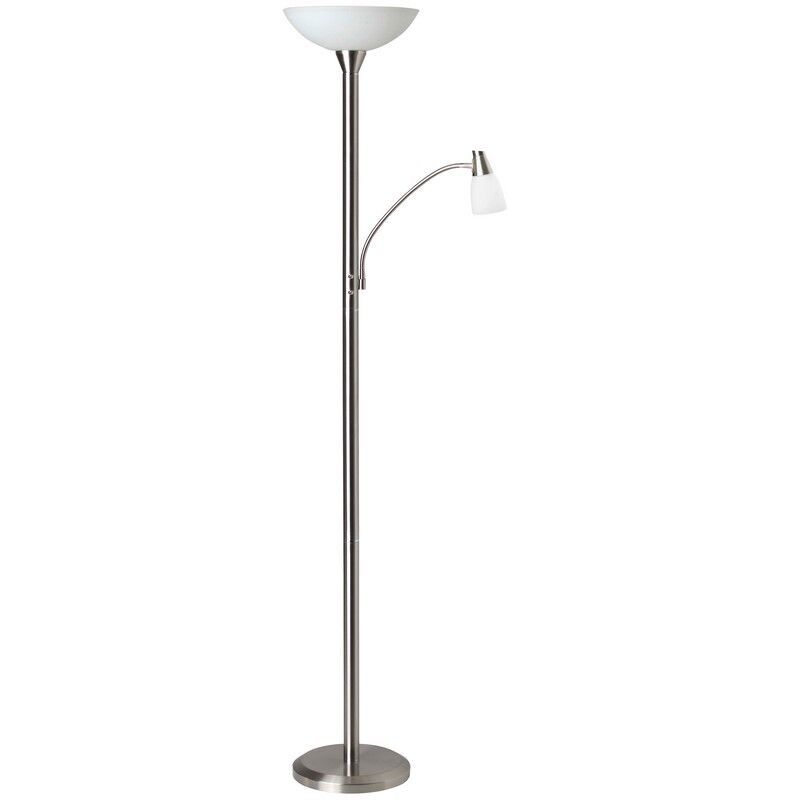 Moderne staande leeslamp chroom, Bernd, met schakelaar Moderne staande leeslamp chroom, Bernd, met schakelaar