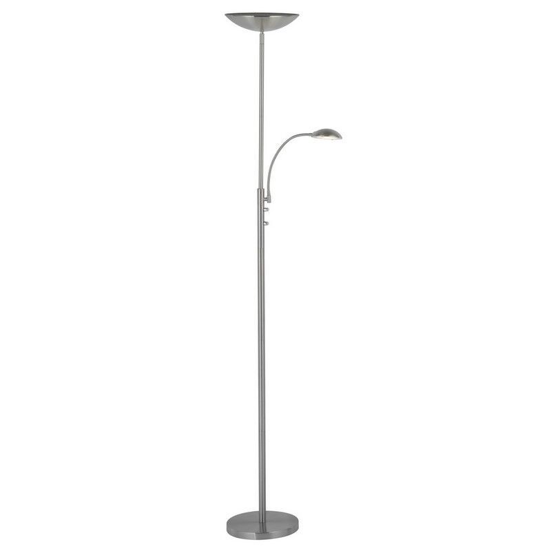 Moderne staande lamp Elina, Mat chroom Moderne staande lamp Elina, Mat chroom