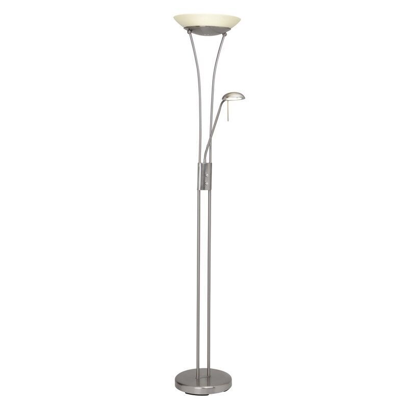 Mat chroom vloerlamp Ivan goedkope vloerlamp