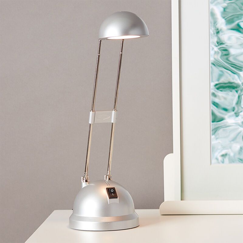 Moderne bureaulamp grijs, Louna, 6W, 2700K LED, met schakelaar Moderne bureaulamp grijs, Louna, 6W, 2700K LED, met schakelaar