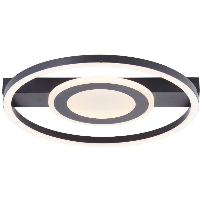 Design plafonnière zwart, Konrad, 20W, 3000K LED