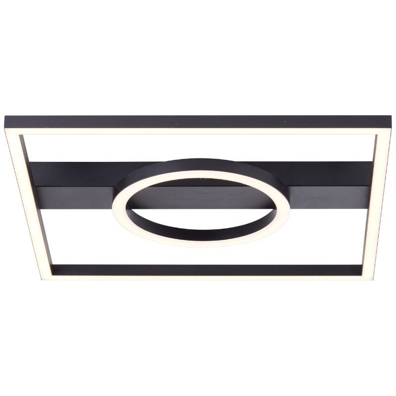 Design plafonnière zwart, Konrad, 20W, 3000K LED