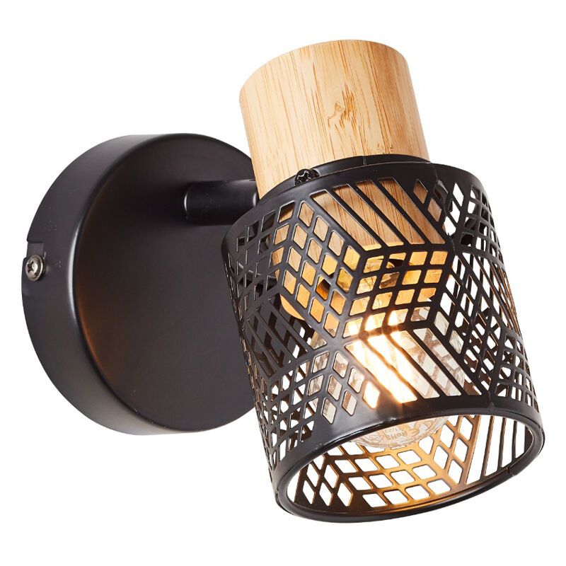 Houten wandspot zwart, Sherona Houten wandspot zwart, Sherona