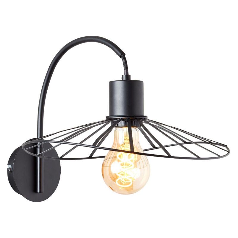 Retro wandlamp zwart, Famke Retro wandlamp zwart, Famke