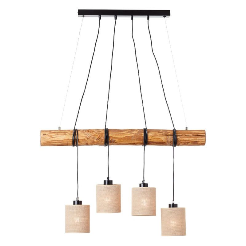 Houten eettafel hanglamp bruin, Veronique