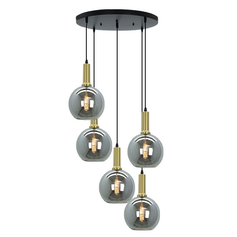 Design hanglamp grijs, Giada, 5L