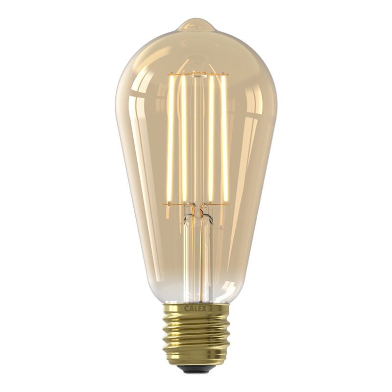 Dimbare Calex E27 LED Edison lamp amber, 4,5W, 2100K