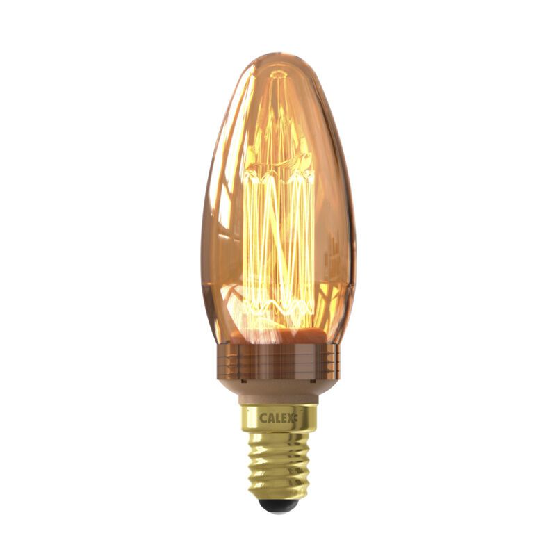 Dimbare Calex E14 LED kaarslamp amber, 2,3W, 1800K