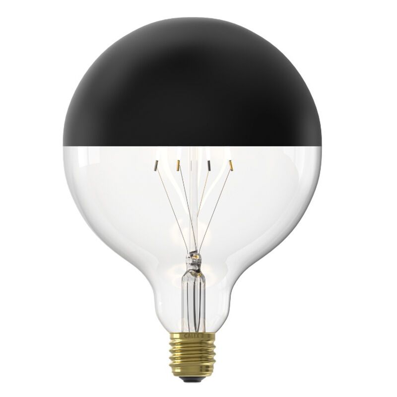 Dimbare Calex E27 kopspiegel LED lamp zwart, 4W, 1800K