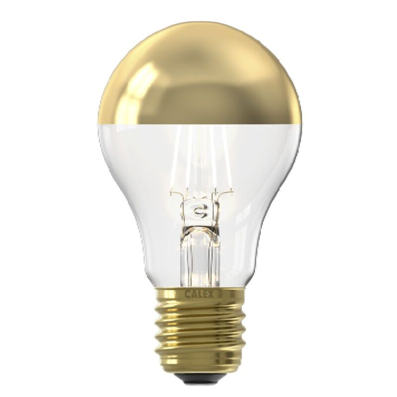 Dimbare Calex E27 kopspiegel LED lamp goud, 4W, 1800K