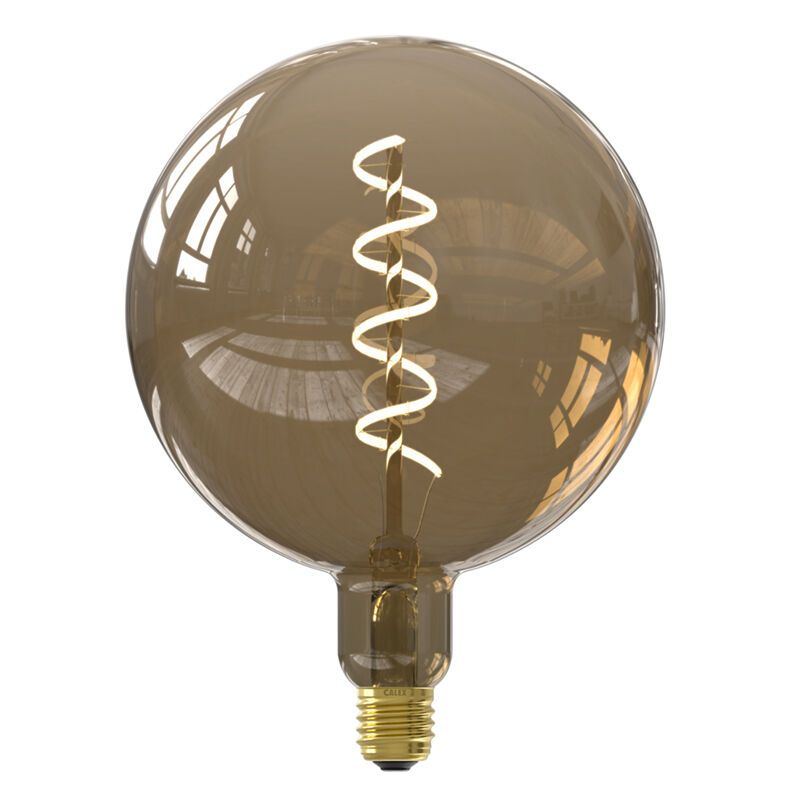 Dimbare Calex E27 LED filament lamp Kalmar, bruin, 5W, 1800K