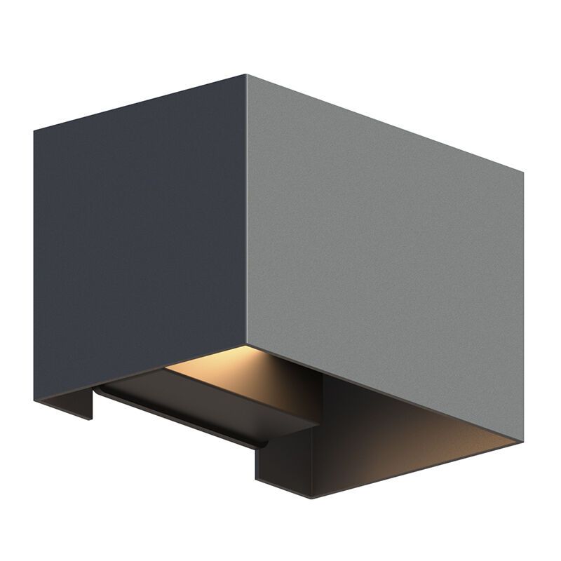 Antraciete up down wandlamp aluminium, Dion, 7W, 3000K LED, IP54 Antraciete up down wandlamp aluminium, Dion, 7W, 3000K LED, IP54