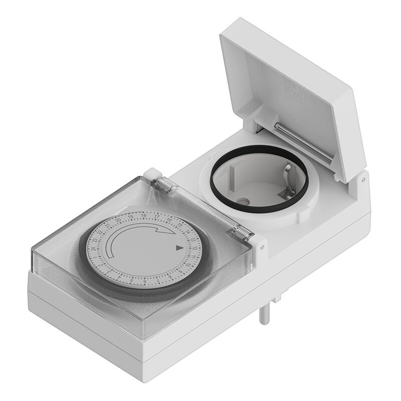 Waterdichte schakelklok wandcontactdoos met 24 uurs timer, IP44 Waterdichte schakelklok wandcontactdoos met 24 uurs timer, IP44
