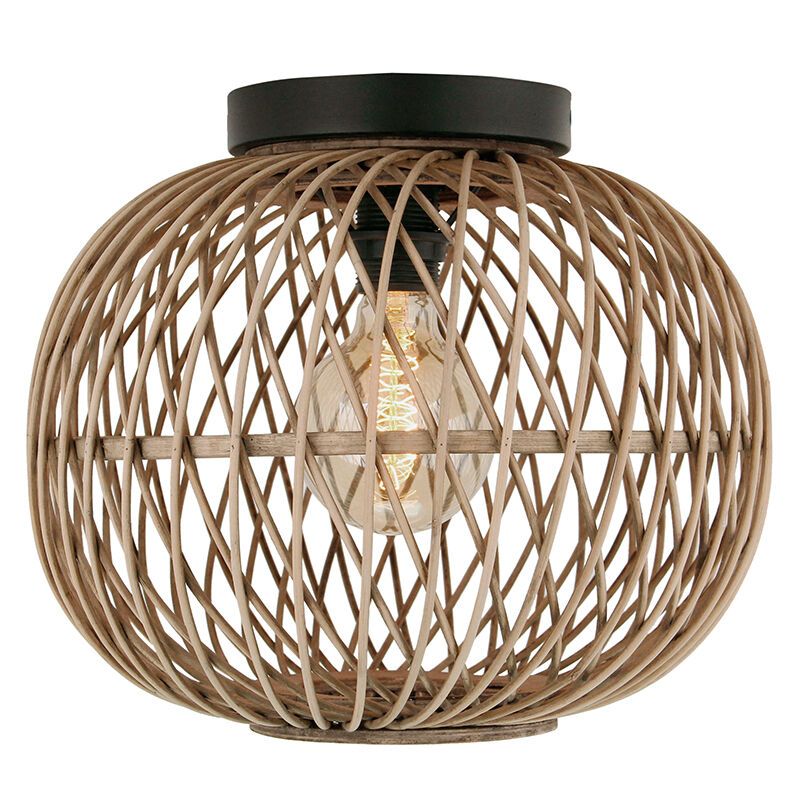 Rotan plafondlamp bruin, Alja