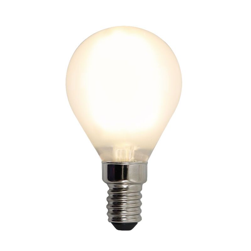Dimbare Olucia E14 LED lamp, P45, 3W, Wit glas, 2700k