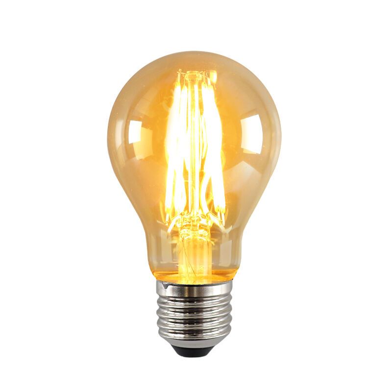 Dimbare Olucia E27 LED lamp, A60, 5W, Amber glas, 2400k Dimbare Olucia E27 LED lamp, A60, 5W, Amber glas, 2400k