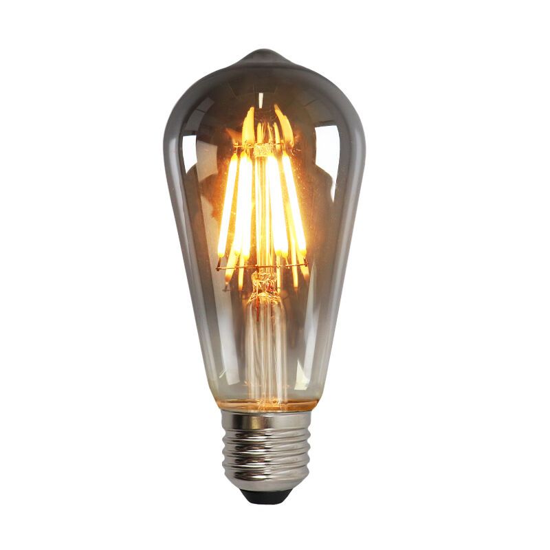 Dimbare Olucia E27 Edison LED lamp, ST58, 5W, Smoke glas, 2200k
