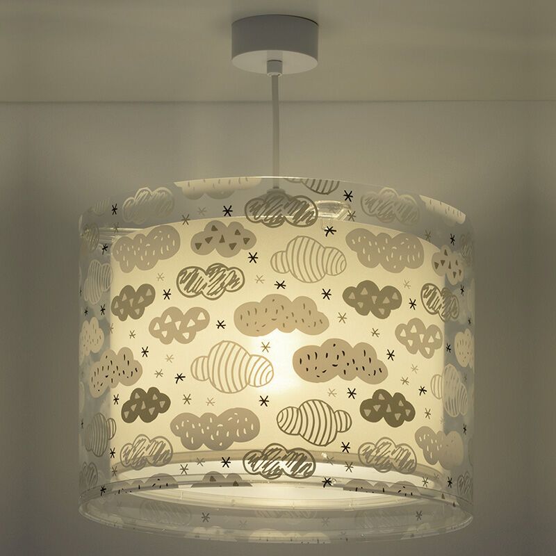 Babykamer hanglamp wolkjes - Grijs