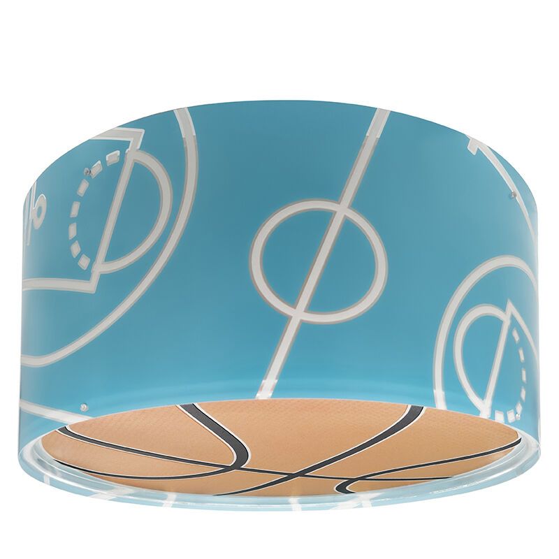 Blauwe kinderkamer plafondlamp, Basketbal Blauwe kinderkamer plafondlamp, Basketbal