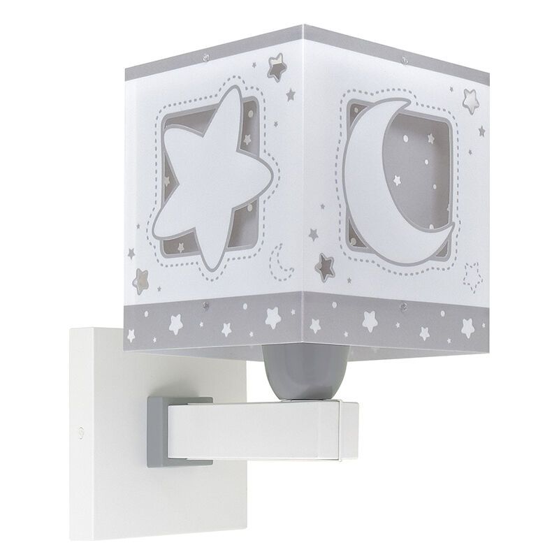 Grijze kinderkamer wandlamp, Maanlicht