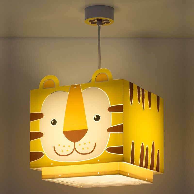 Babykamer tijger hanglamp, geel Babykamer tijger hanglamp, geel
