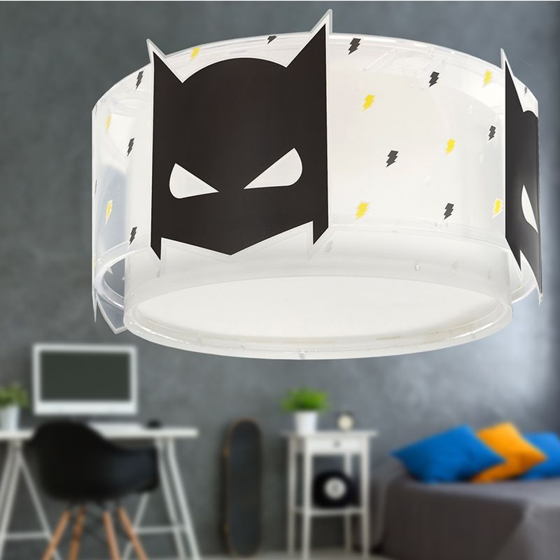 Zwarte kinderkamer plafondlamp kunststof, Hero Zwarte kinderkamer plafondlamp kunststof, Hero