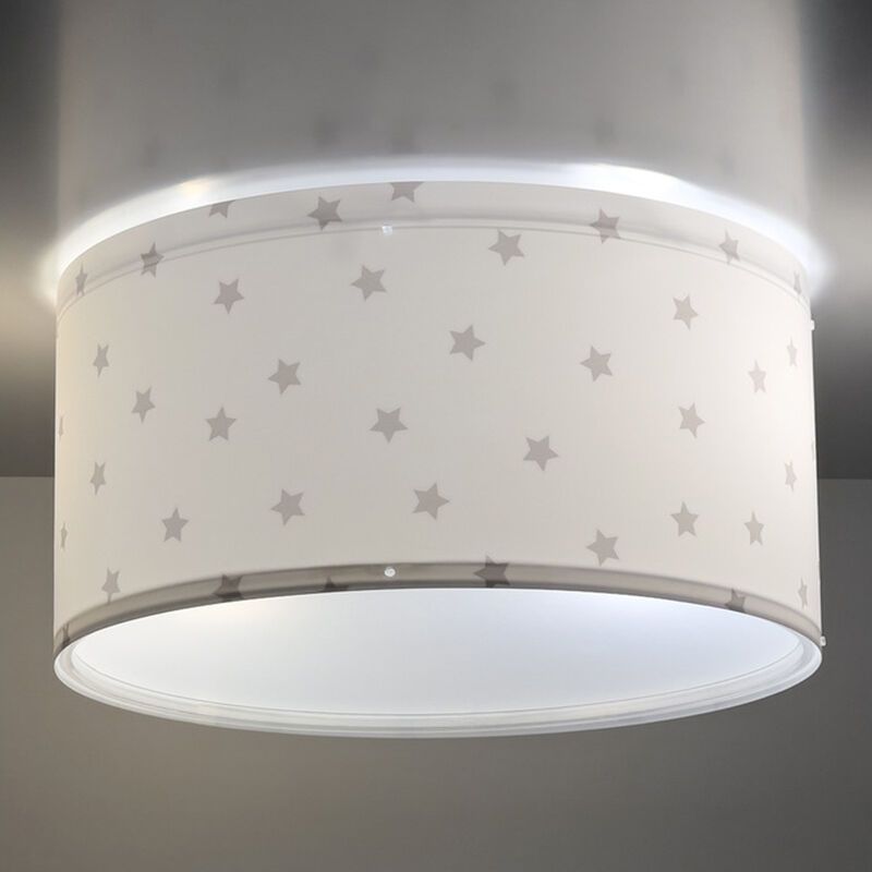 Witte kinderkamer plafondlamp kunststof, Sterren Witte kinderkamer plafondlamp kunststof, Sterren