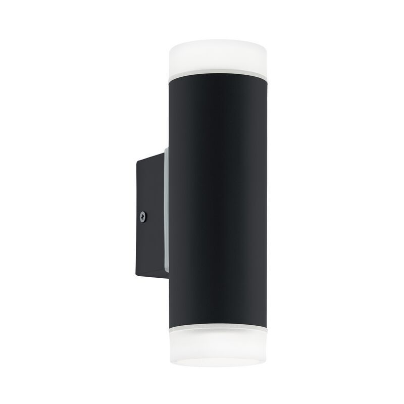 Zwarte moderne up down wandlamp staal, Marlies, IP44 Zwarte moderne up down wandlamp staal, Marlies, IP44