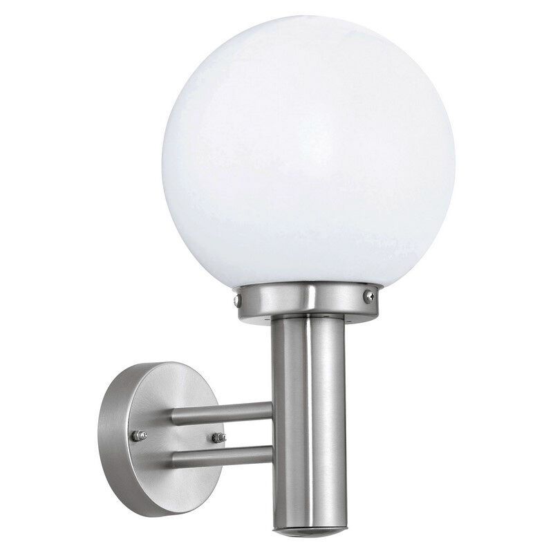 Zilveren buitenlamp rvs, Baukje, IP44 Zilveren buitenlamp rvs, Baukje, IP44