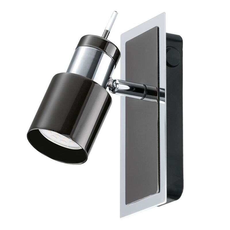 Nikkelen retro plafondspot, Nicolas, staal