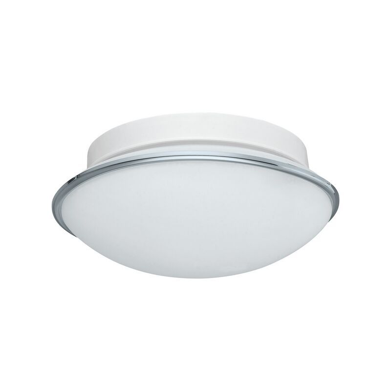 Witte wandlamp Nicoletta, staal, IP44