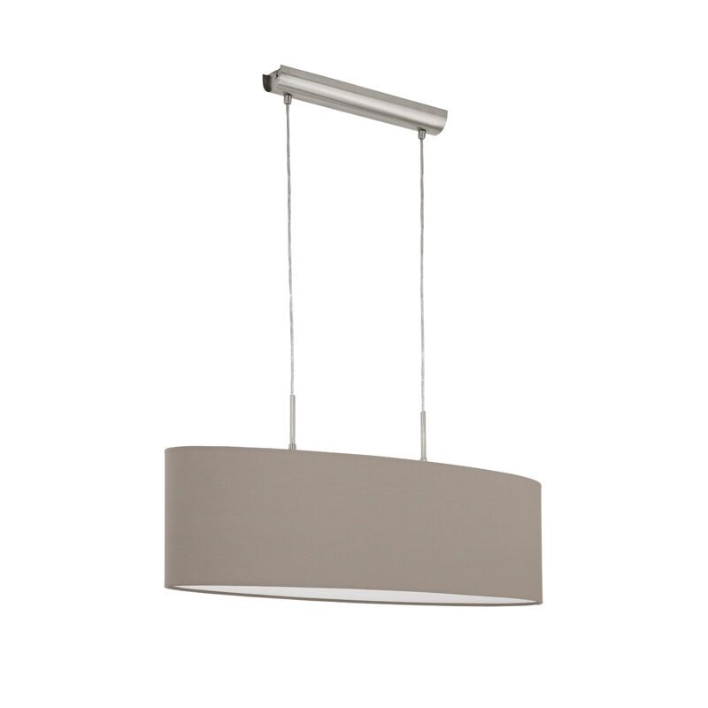 Taupe moderne hanglamp stof, Abano Taupe moderne hanglamp stof, Abano
