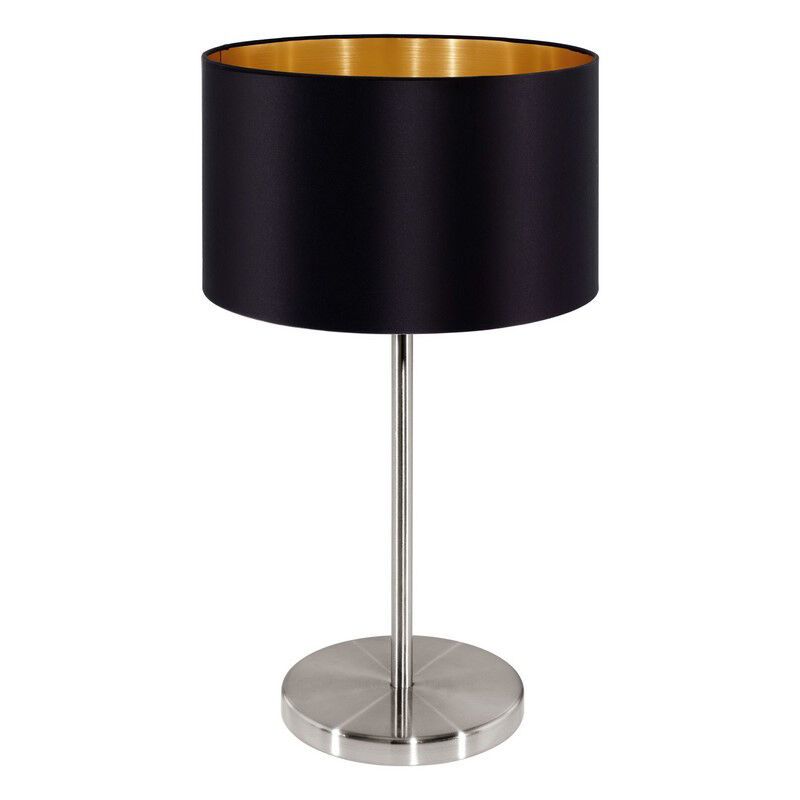 Gouden moderne tafellamp stof, Terme, met schakelaar Gouden moderne tafellamp stof, Terme, met schakelaar
