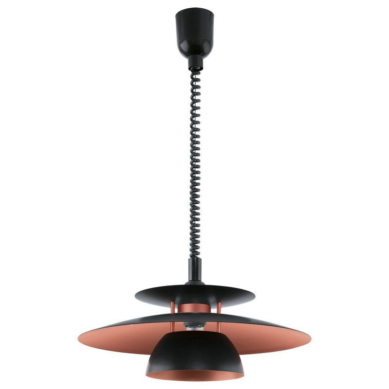 Zwarte design hanglamp staal, Lariana