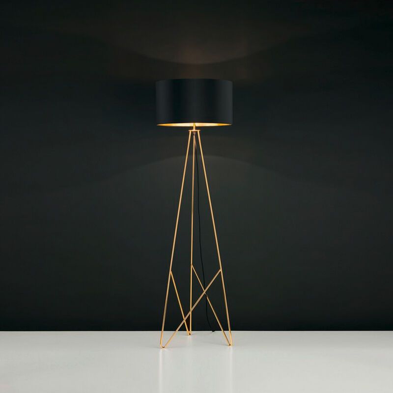 Stalen vloerlamp Viola messing Stalen vloerlamp Viola messing