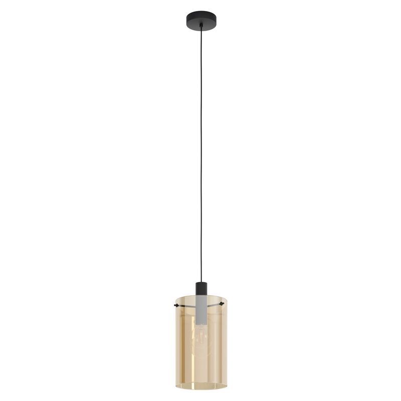 Amberkleurige moderne hanglamp glas, Ritesh