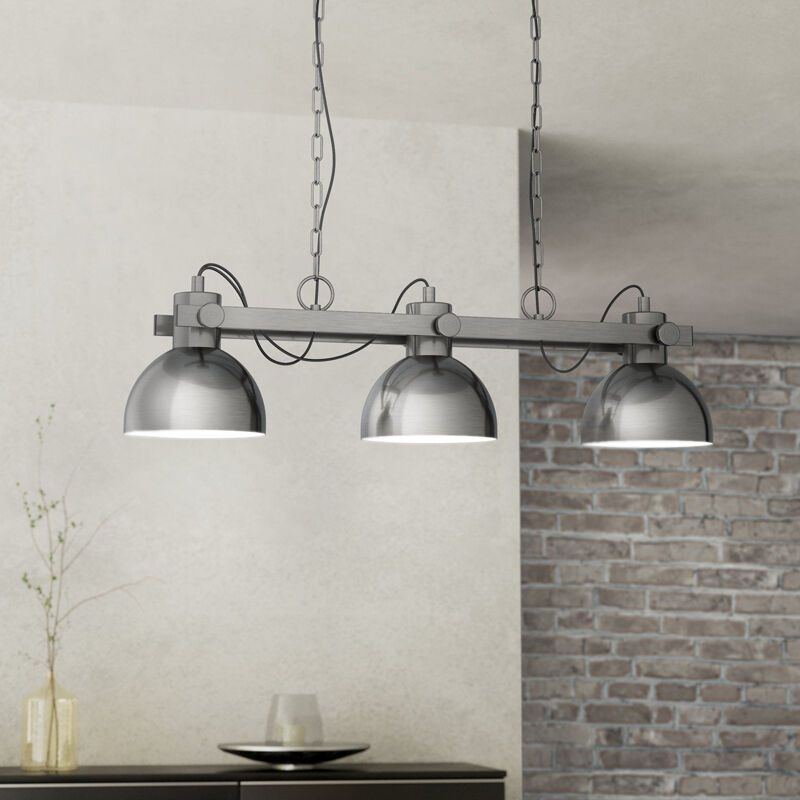 Chromen industriële hanglamp metaal, Elmira