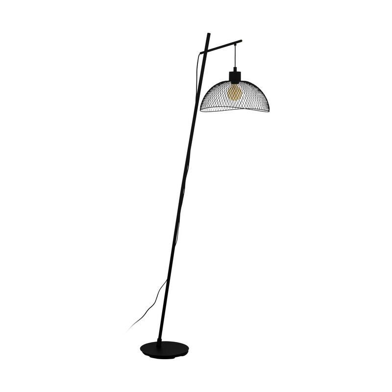 Zwarte industriële vloerlamp, Ritish, staal Zwarte industriële vloerlamp, Ritish, staal