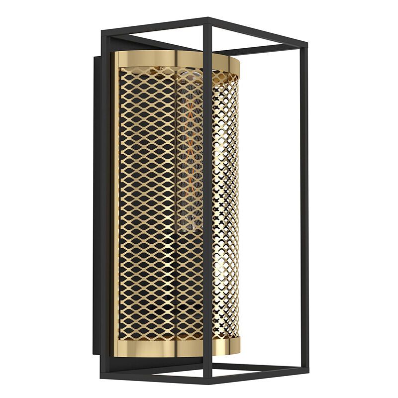 Zwarte industriële wandlamp aluminium, Mauricio Zwarte industriële wandlamp aluminium, Mauricio