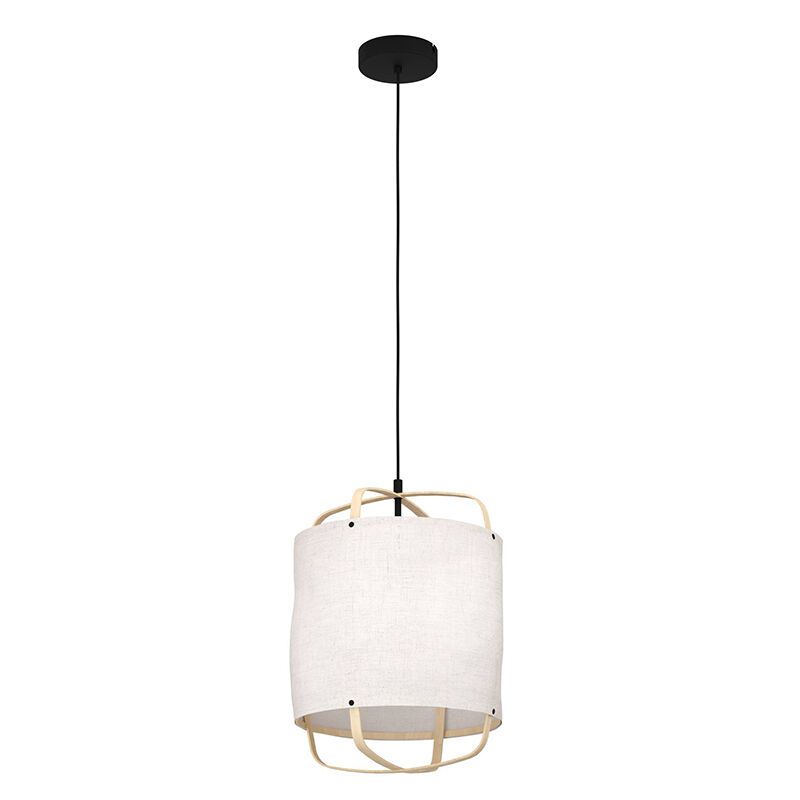 Witte retro hanglamp stof, Rocco Witte retro hanglamp stof, Rocco
