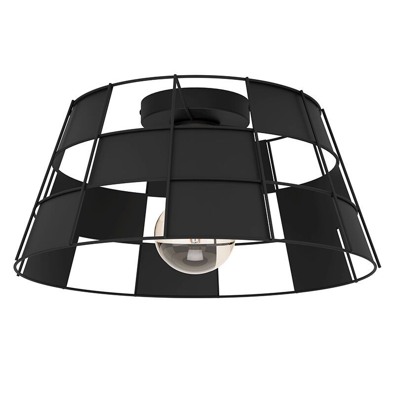 Zwarte plafondlamp aluminium, Nelly