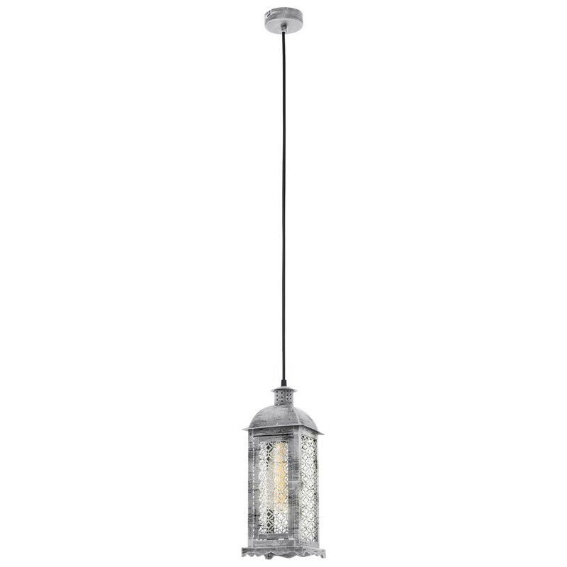 Zilveren retro hanglamp metaal, Abderrahman