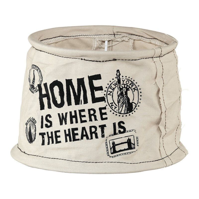 Landelijke lampenkap Noah Textiel/Linnen Donkergrijs