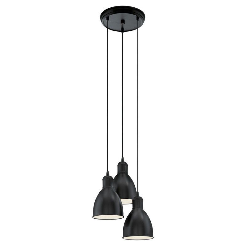 Zwarte industriële hanglamp metaal, Lavinio