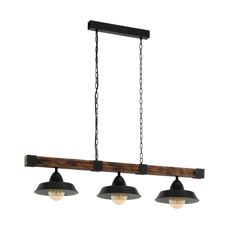 Houten balk hanglamp bruin, Josia Houten balk hanglamp bruin, Josia