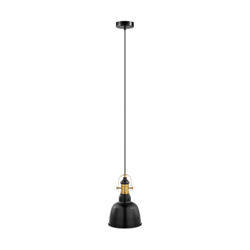 Zwarte retro hanglamp metaal, Alain