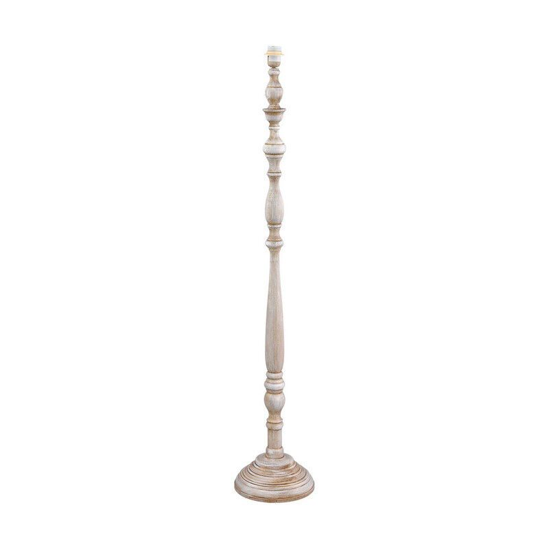 Landelijke vloerlamp Ayden hout Patina wit Landelijke vloerlamp Ayden hout Patina wit