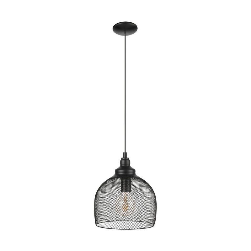 Zwarte industriële hanglamp staal, Aerys
