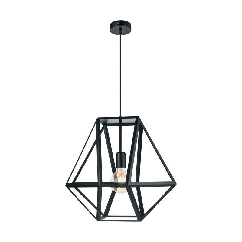 Zwarte industriële hanglamp metaal, Agnita
