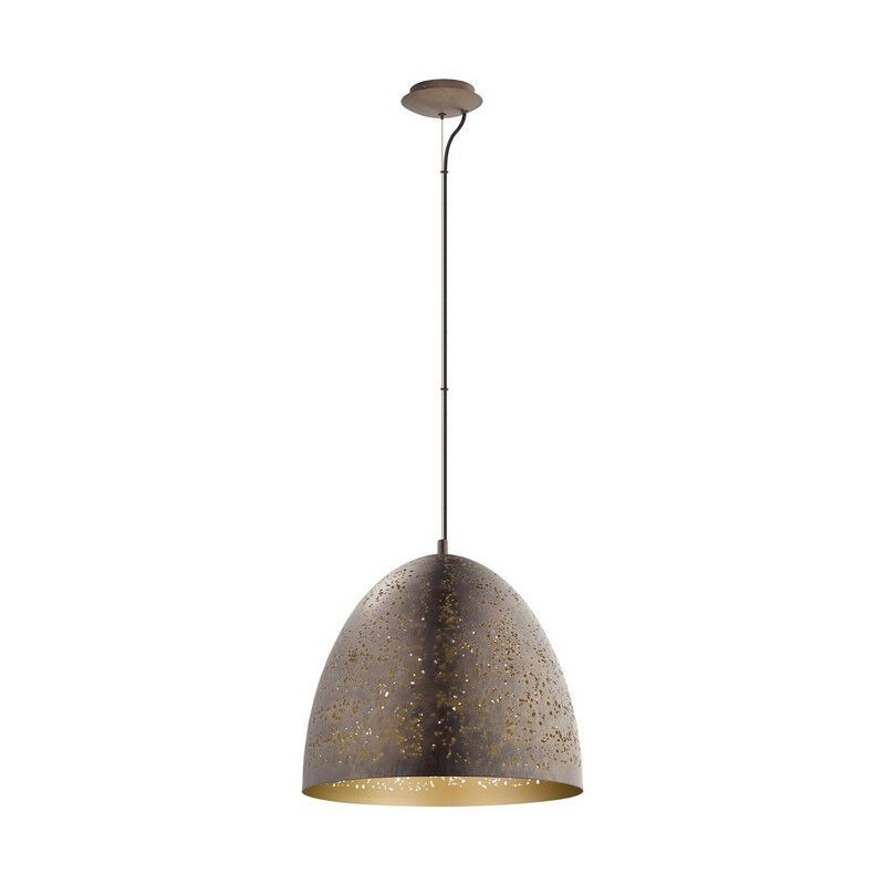 Bruine retro hanglamp staal, Ajay